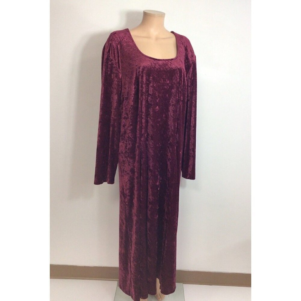 Red Velvet Maxi Dress Fairy Grunge Womens 26